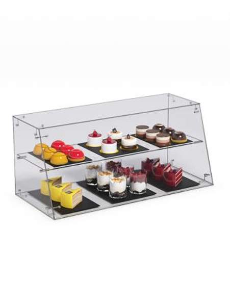 Витрина "СЛАДОСТЬ" №11КА-0 для выпечки настольная с прямыми полками без дверок, Акрил