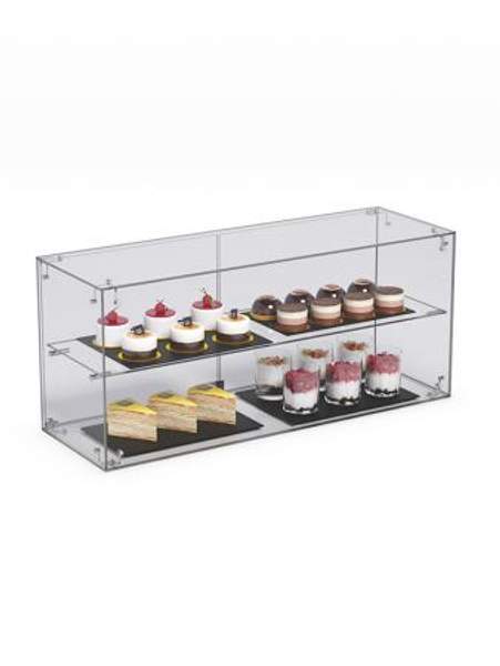 Витрина "СЛАДОСТЬ" №12А для выпечки настольная с прямыми полками, Акрил