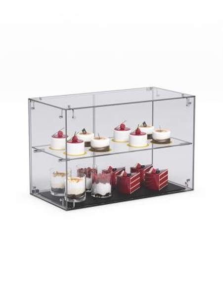 Витрина "СЛАДОСТЬ" №14А для выпечки настольная с прямыми полками, Акрил