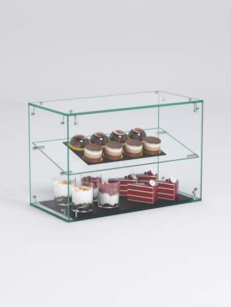 Витрина "СЛАДОСТЬ" №14-О для выпечки настольная без дверок, Стекло