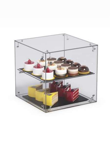 Витрина "СЛАДОСТЬ" №15А-0 для выпечки настольная с прямыми полками без дверки, Акрил