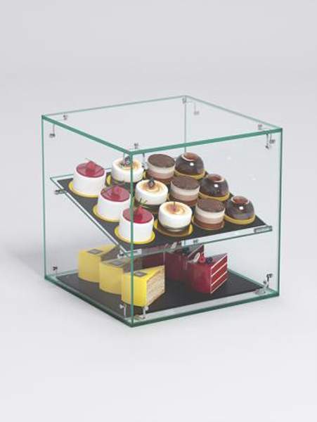 Витрина "СЛАДОСТЬ" №15-О для выпечки настольная без дверок, Стекло