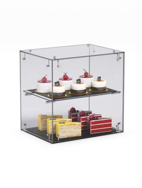 Витрина "СЛАДОСТЬ" №16А-О для выпечки настольная с прямыми полками без дверки, Акрил