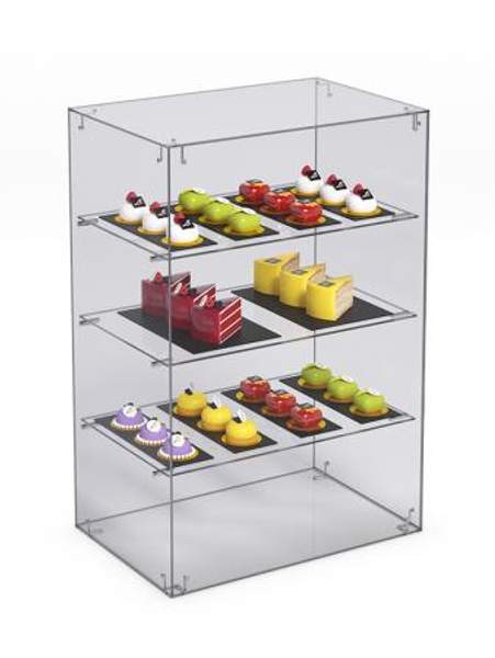 Витрина "СЛАДОСТЬ" №3А-О для выпечки настольная с прямыми полками без дверок, Акрил