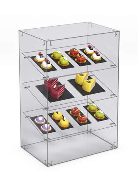 Витрина "СЛАДОСТЬ" №3-О для выпечки настольная без дверок, Акрил