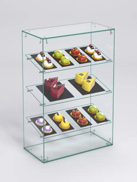 Витрина "СЛАДОСТЬ" №4-О для выпечки настольная без дверок, Стекло