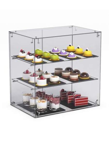 Витрина "СЛАДОСТЬ" №7А для выпечки настольная с прямыми полками, Акрил