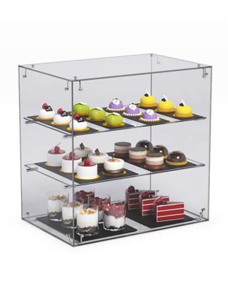 Витрина "СЛАДОСТЬ" №7А-О для выпечки настольная с прямыми полками без дверок, Акрил