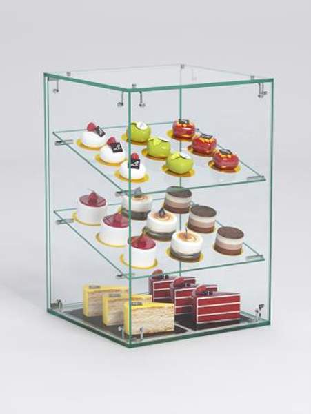 Витрина "СЛАДОСТЬ" №9 для выпечки настольная, Стекло