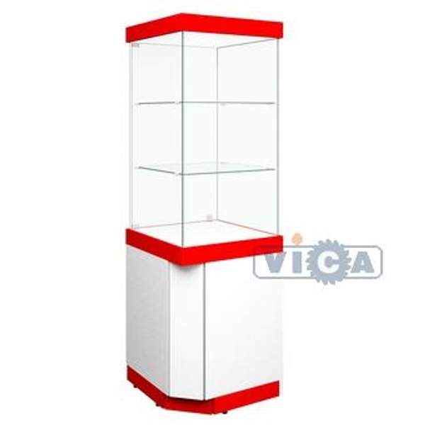 Витрина угловая (верх из ДСП) 31-13