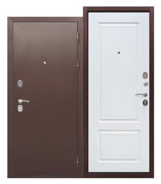 Входная дверь 10 см ТОЛСТЯК РФ Медный антик Белый ясень