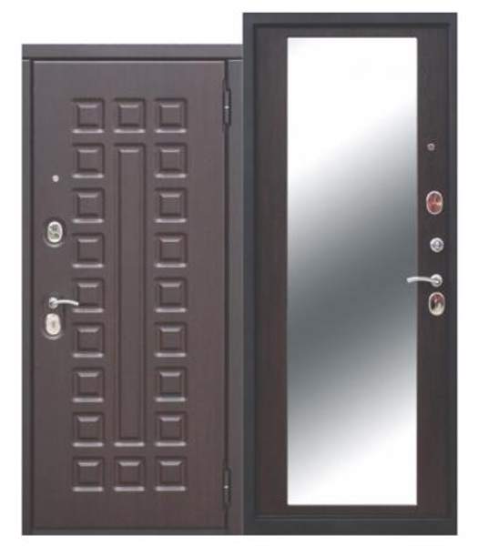 Входная дверь 12 см СЕНАТОР Зеркало Венге