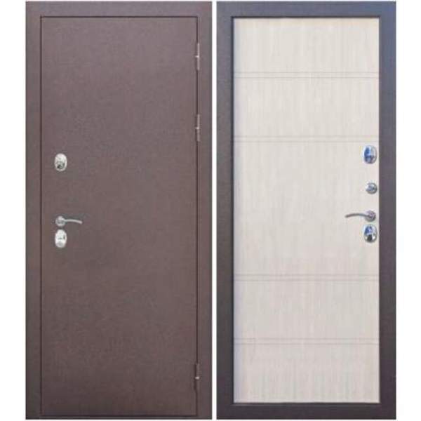 Входная дверь Изотерма медный антик Лиственница Беж