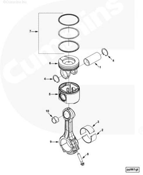 Вкладыши коленвала шатунные 0,5 Cummins 6CT ISC L 3950663