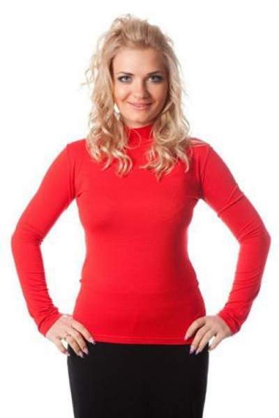 Водолазка женская Ангора красный