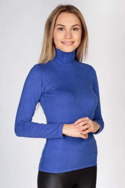 Водолазка женская Ангора василек