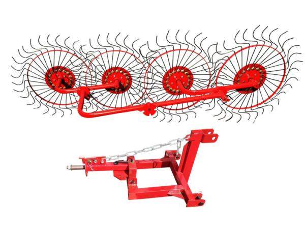 Ворошилка колесно-пальцевая ВМТ-4 для минитрактора