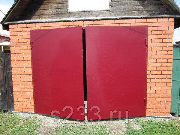 Ворота гаражные 3 х 3 м. Лист 4 мм. Без калитки.