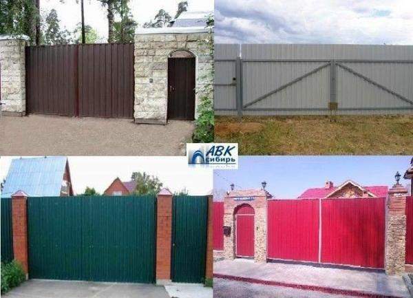 Ворота из профнастила распашные