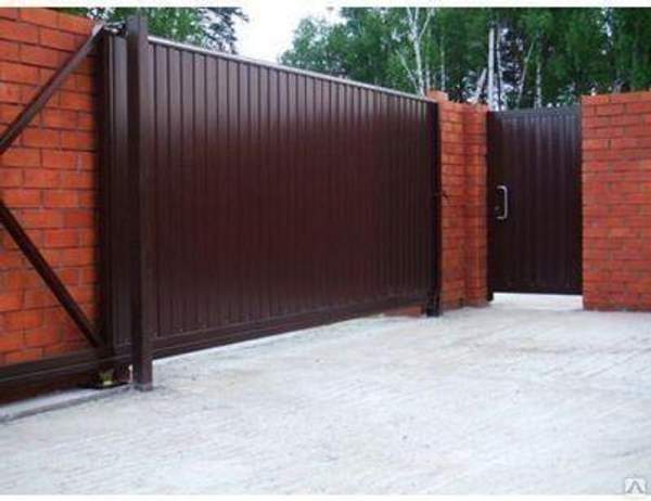 Ворота откатные сдвижные уличные
