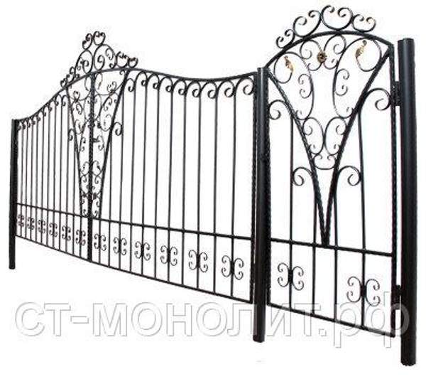 Ворота с калиткой "Коттеджные" ( 3,0 м.)