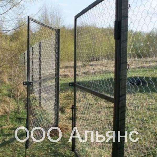 Ворота с сеткой 1,8*4(ст 76 с кр 3м )