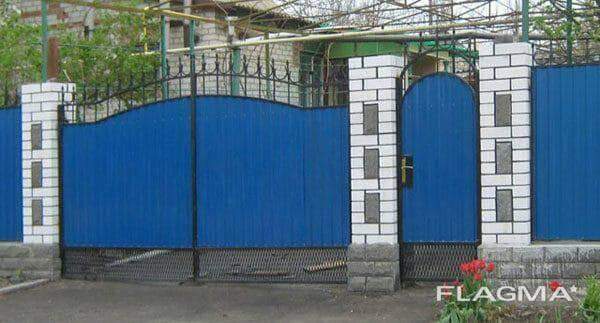 Ворота въездные,распашные,фото