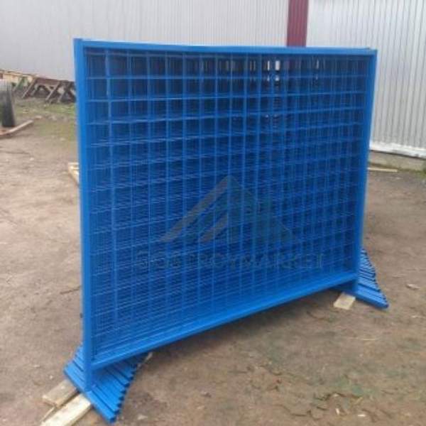 Временные строительные ограждения СПО 2000х1600мм синего цвета