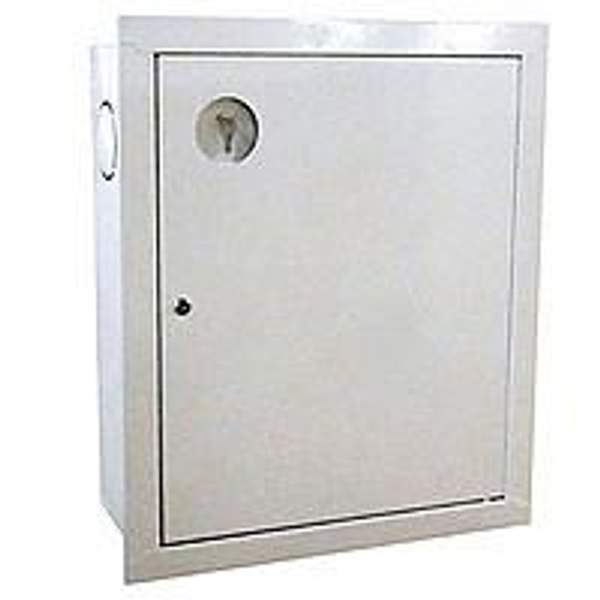 Встраиваемый закрытый пожарный шкаф ШПК-310 ВЗБ белый