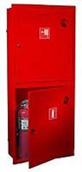 Встраиваемый закрытый пожарный шкаф ШПК-320 ВЗК красный