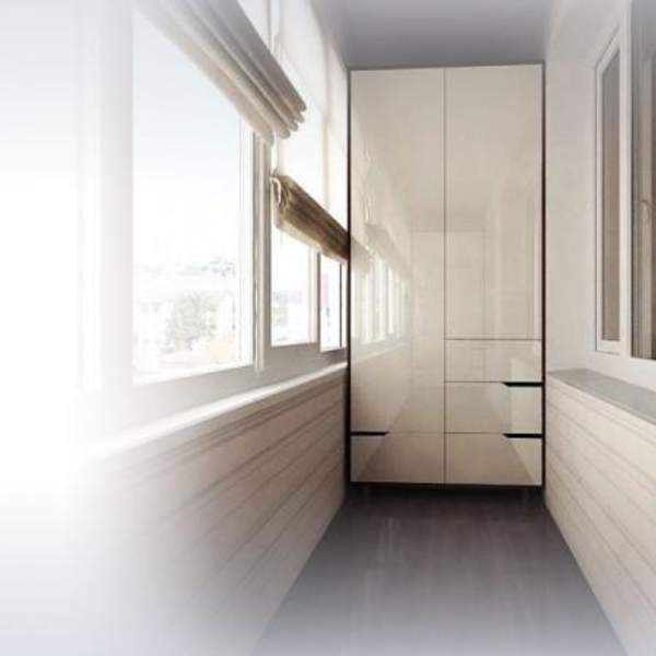 Встроенная мебель для балкона