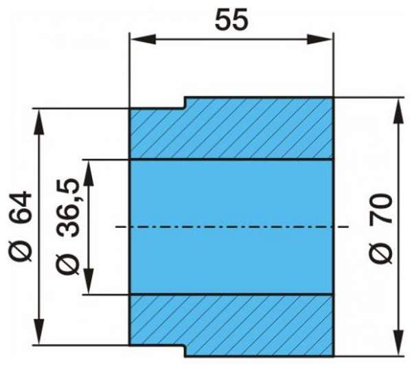 Втулка вварная BPW Ø 36,5/64/70x55 оригинал