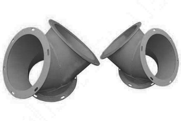 Ввод симметричный д.300 мм. 45 град.