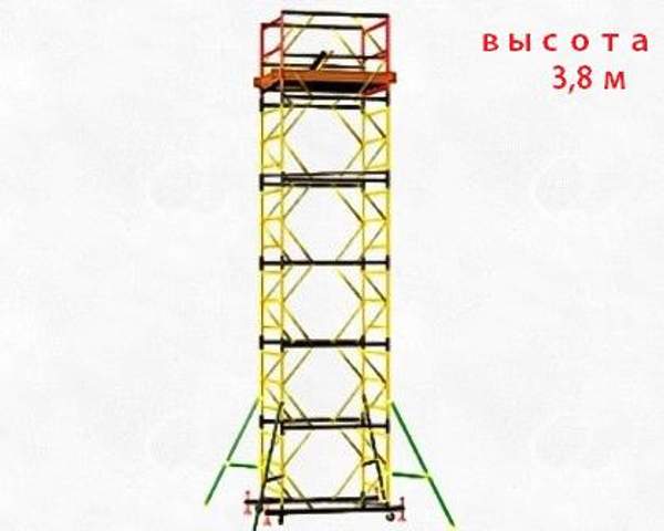 Вышка тура S-пл. 1,6х0,8м. Высота общая 3,8 м.