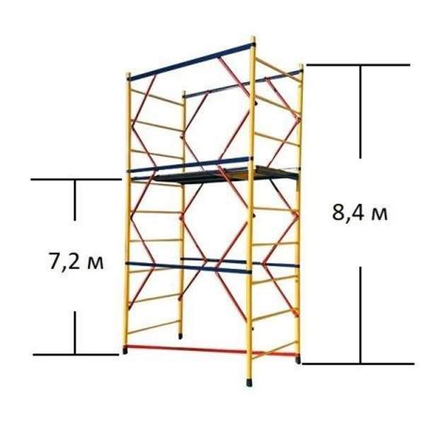 Вышка-тура ВСП - 250/1,0 Высота - 8.4 м ЭКОНОМ