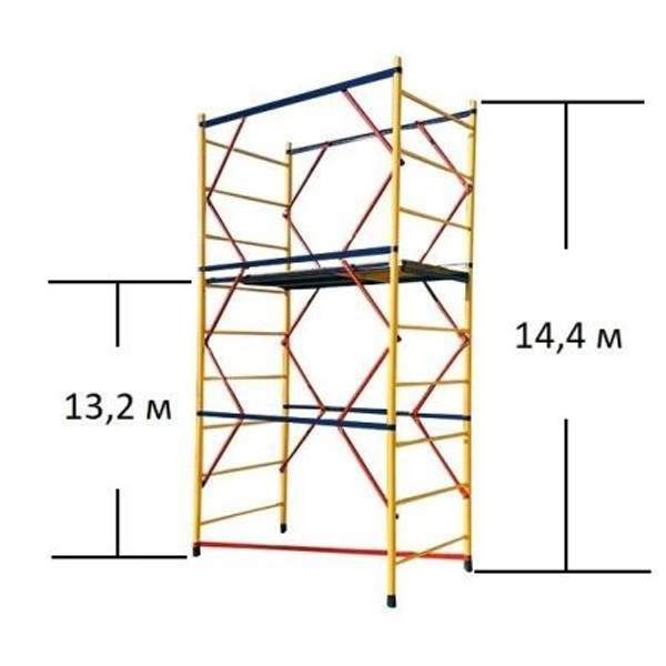 Вышка-тура ВСП - 250/1,2 Высота - 14.4 м ЭКОНОМ