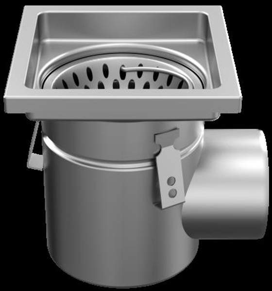 W200/110H1 Трап из нержавеющей стали, горизонтальный, DN110