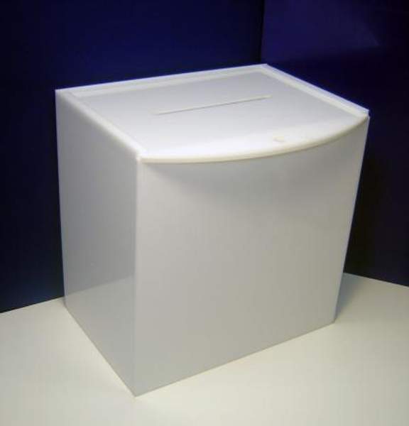 Ящик для анкет 300х200х300, оргстекло 3мм молочное