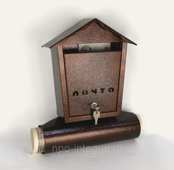 Ящик для почты для частного дома Домик