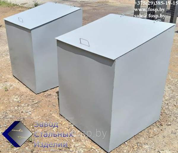 Ящик для ветоши, 0.5 куб.м. с крышкой.