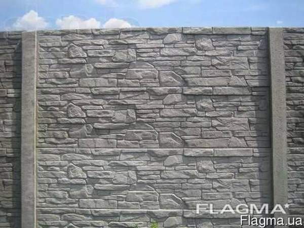 Забор бетонный,декоративный