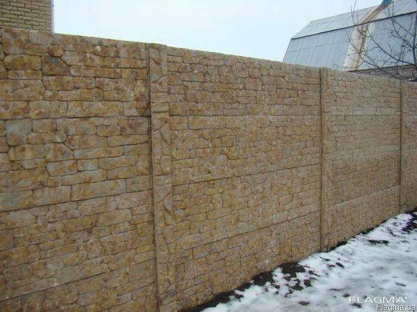 Забор с гранитной крошки,гранитный забор