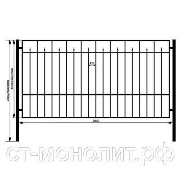 Заборная секция ЗМ-10