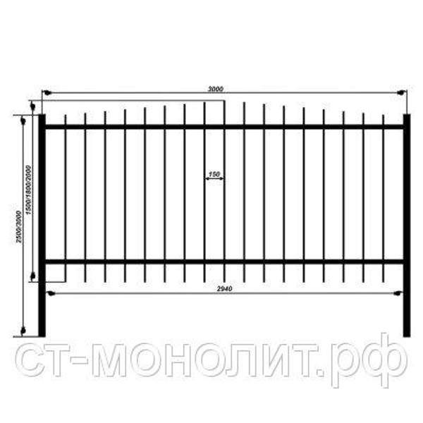 Заборная секция ЗМ-2