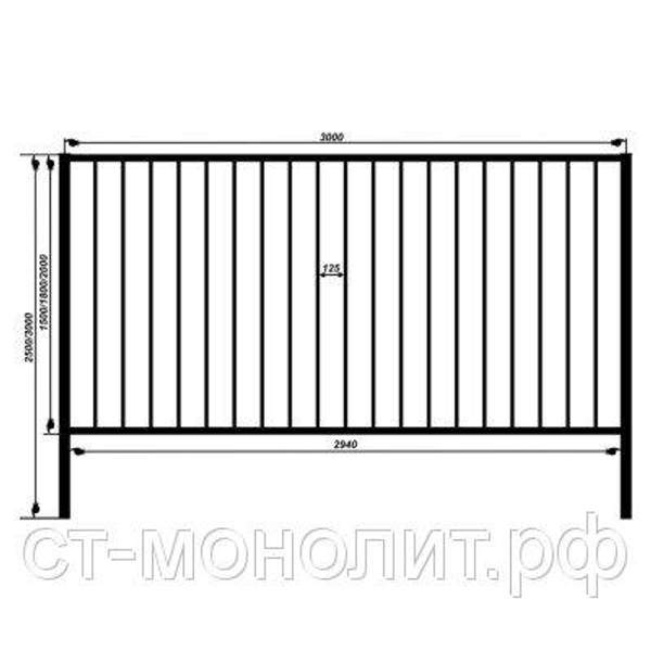 Заборная секция ЗМ-3