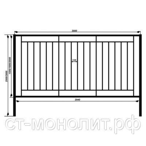 Заборная секция ЗМ-4