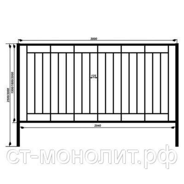 Заборная секция ЗМ-5