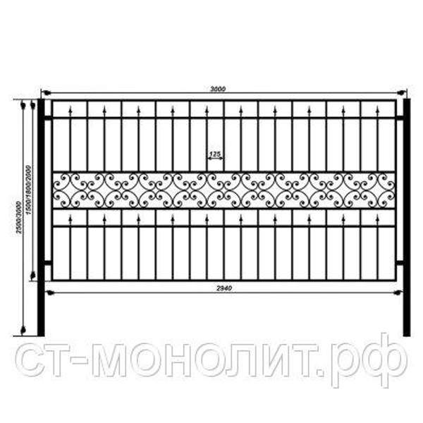 Заборная секция ЗМ-6