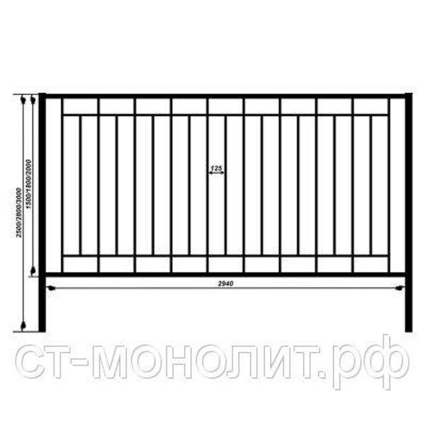 Заборная секция ЗМ-7