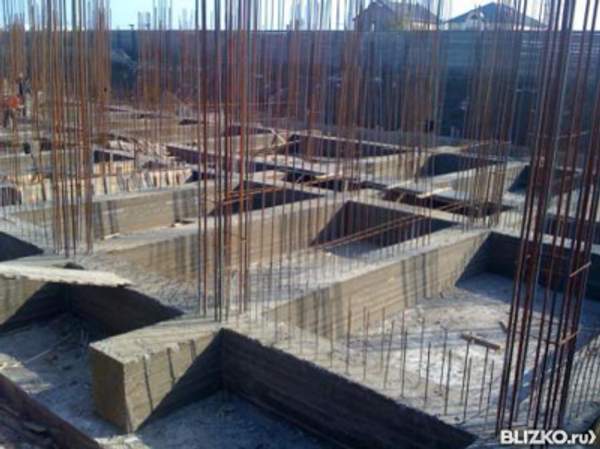 Заливка фундаментов